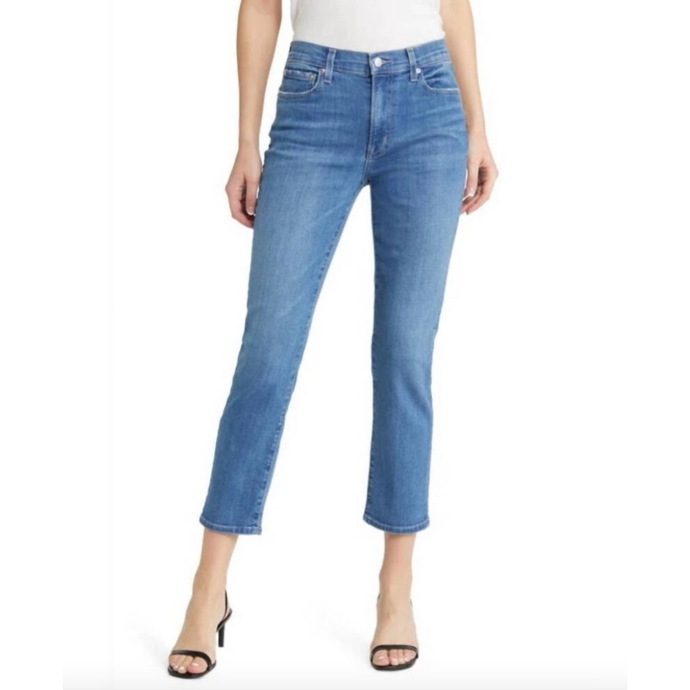 NWT Edwin Bree Mid Rise Straight Crop Jean in Dreamland Minimalist, 24